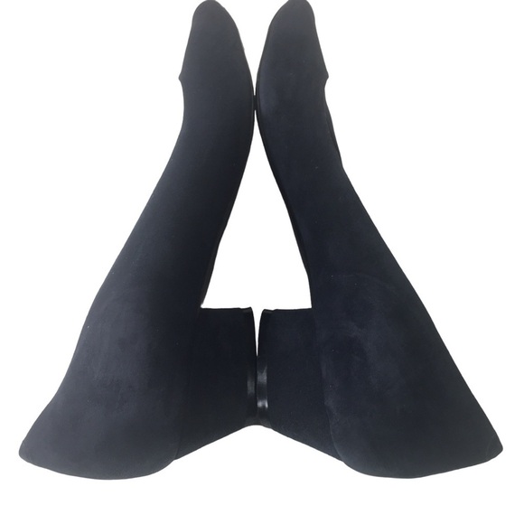 Marc Jacobs blue suede peep-toe pumps chunky low heel Size 37.5 / 7.5 - Picture 4 of 9